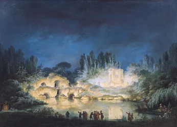 Beleuchtung des Belvedere im Petit-Trianon, 1781